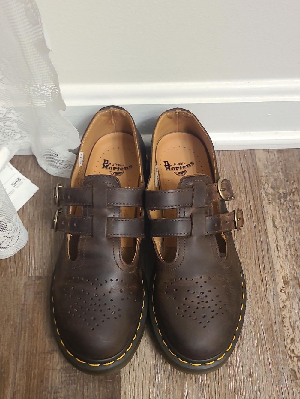 Dr Martens 8065 Mary Jane Crazy Horse Buckle Strap Shoes - Picture 3 of 9